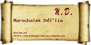 Marschalek Dália névjegykártya